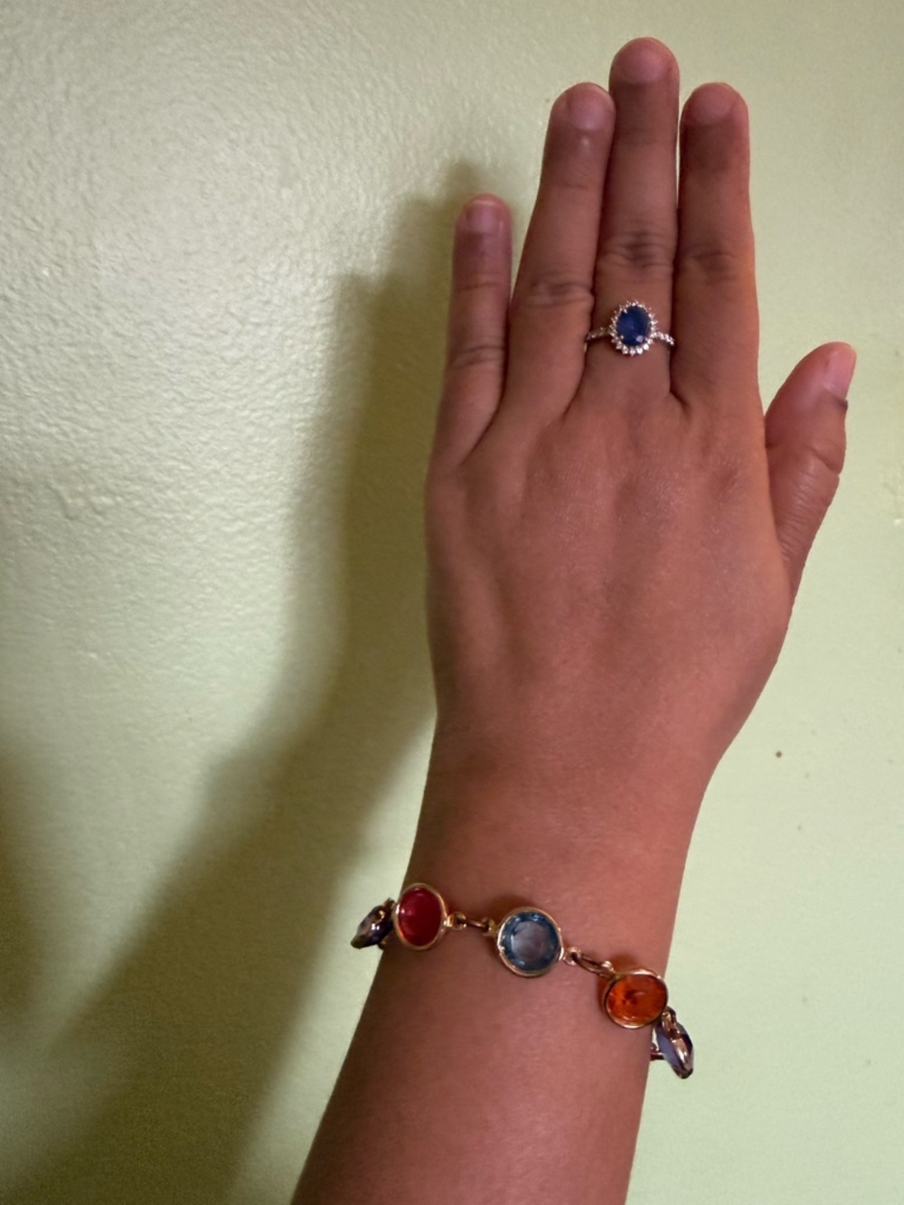 Gold Multicolor Gemstone Bracelet